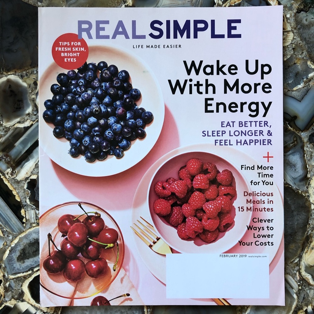 4️⃣/$12 February 2019 Real Simple Magazine
